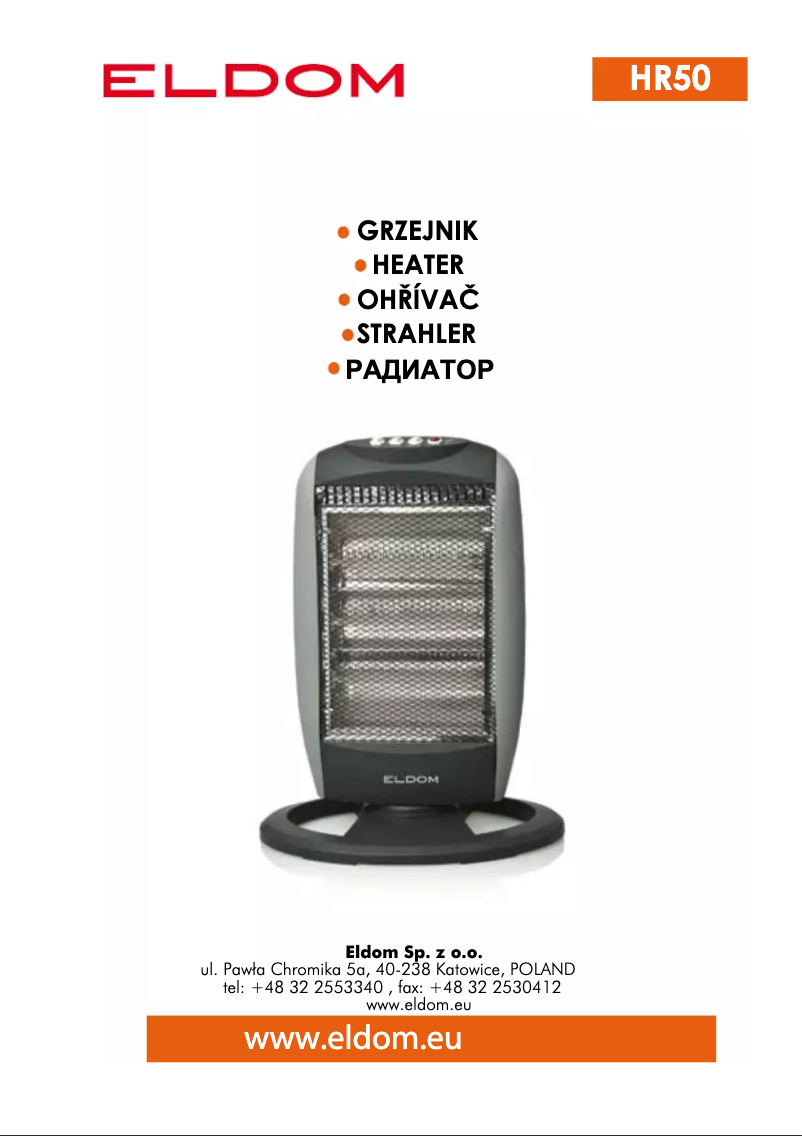 Imagen de la primera página del manual del dispositivo HR50