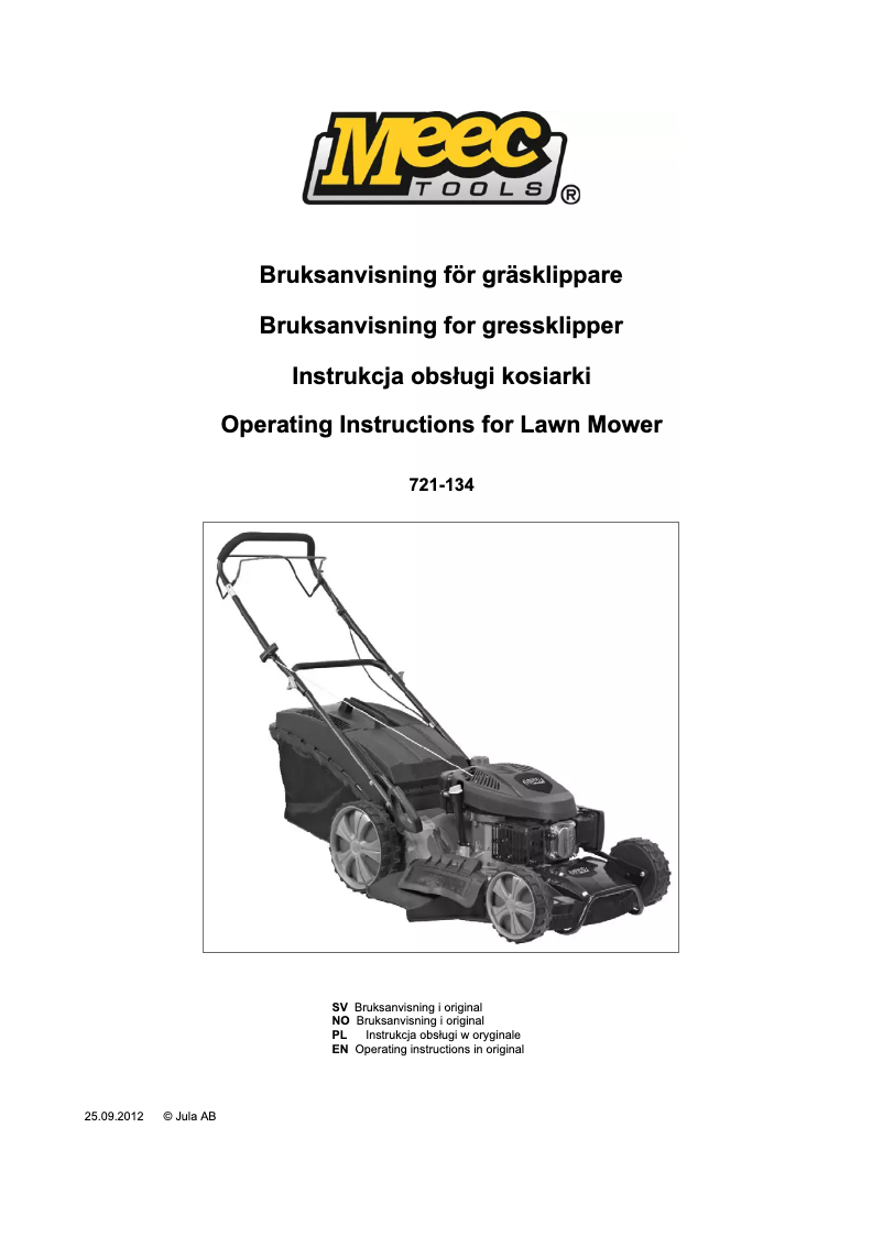 Página nº 1 - Manual de usuario Meec Tools 721-134