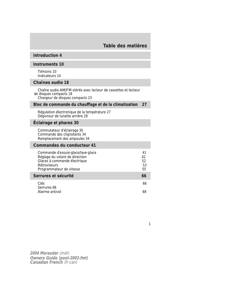 Imagen de la primera página del manual del dispositivo Marauder (2004)