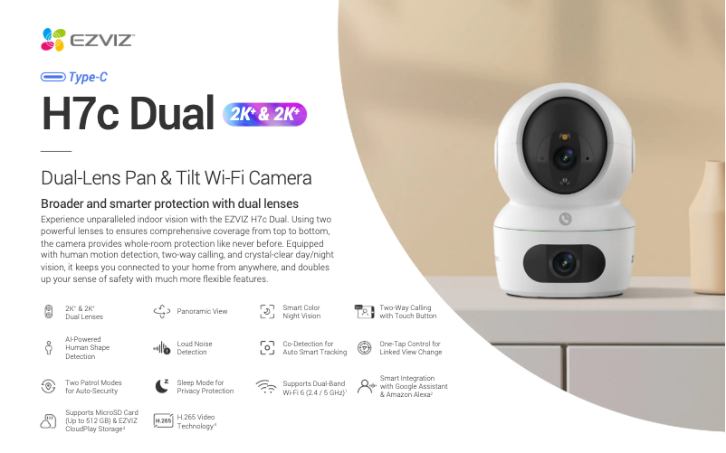 Página nº 1 - Ficha técnica EZVIZ H7c Dual