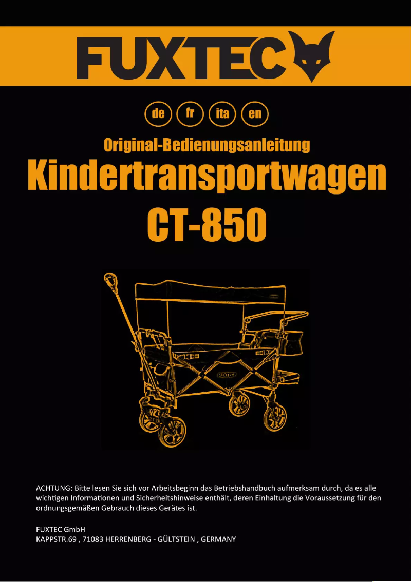 Página 1 del manual Manual de usuario Fuxtec FX-CT850