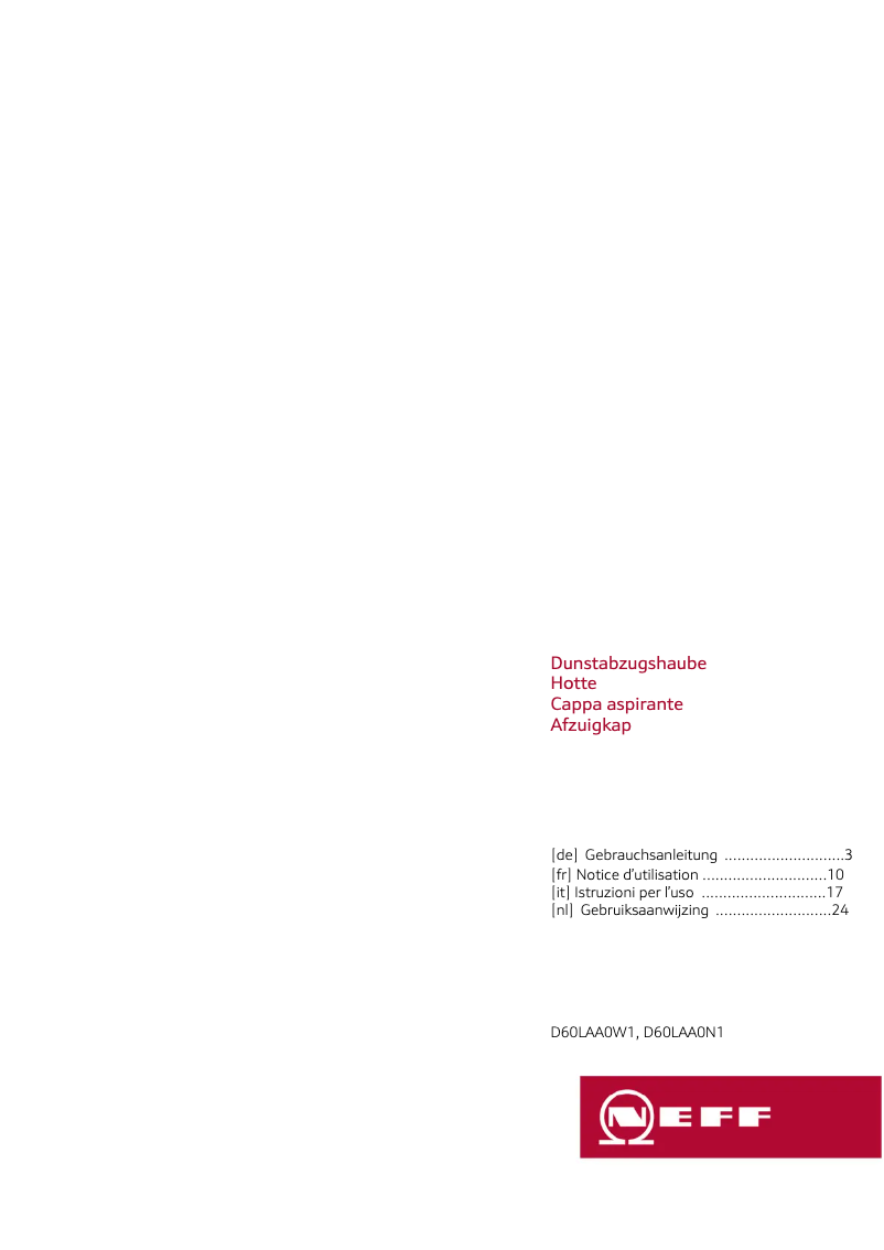 Imagen de la primera página del manual del dispositivo D60LAA0W1