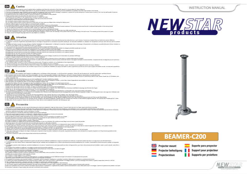 Página nº 1 - Manual de usuario Newstar BEAMER-C200