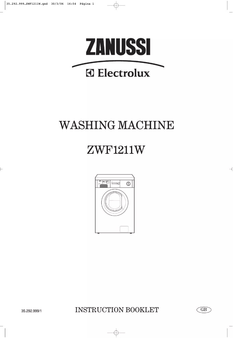 Página 1 del manual Manual de usuario Zanussi-Electrolux ZWF 1211 W