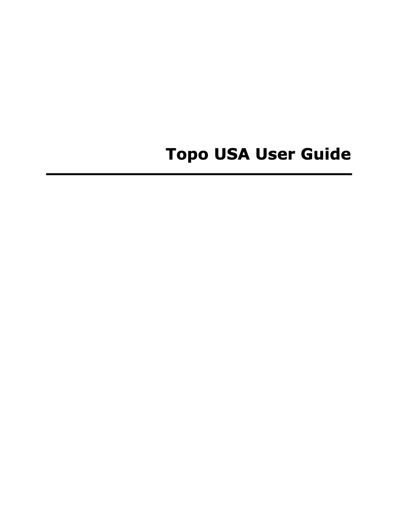 Página 1 del manual Manual de usuario Garmin Topo USA