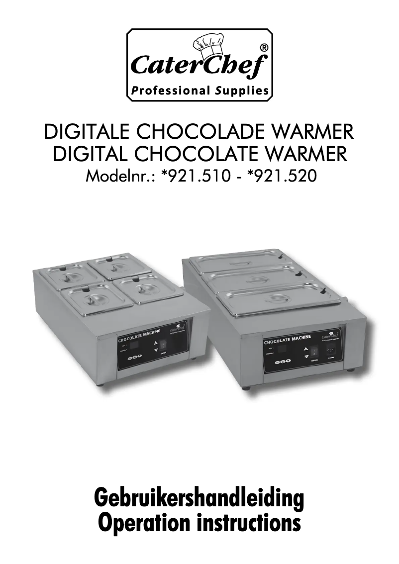 Página nº 1 - Manual de usuario CaterChef 921520