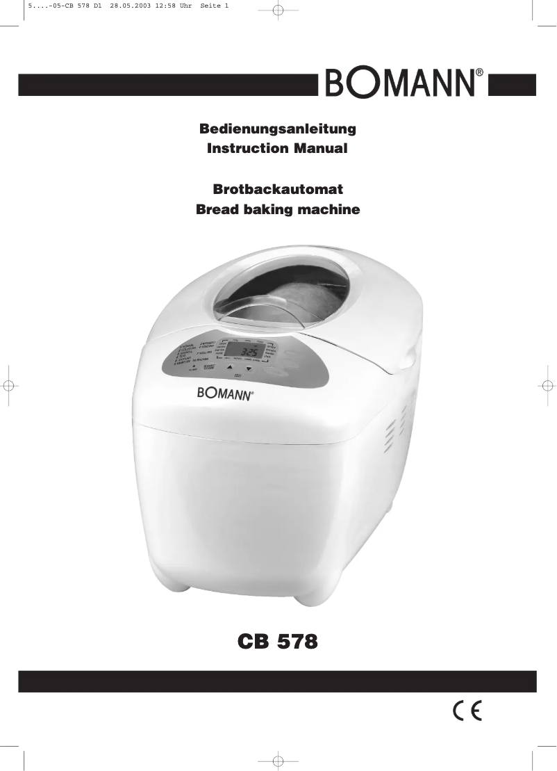 Página 1 del manual Manual de usuario Bomann CB 578