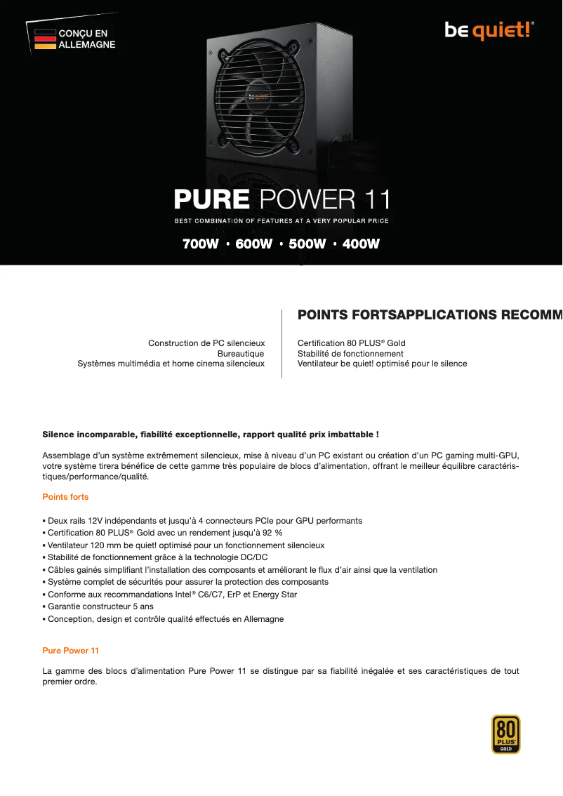 Imagen de la primera página del manual del dispositivo Pure Power 11