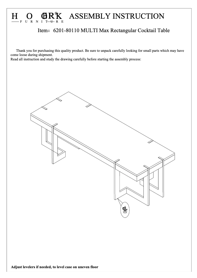 Imagen de la primera página del manual del dispositivo 6201-80110 MULTI