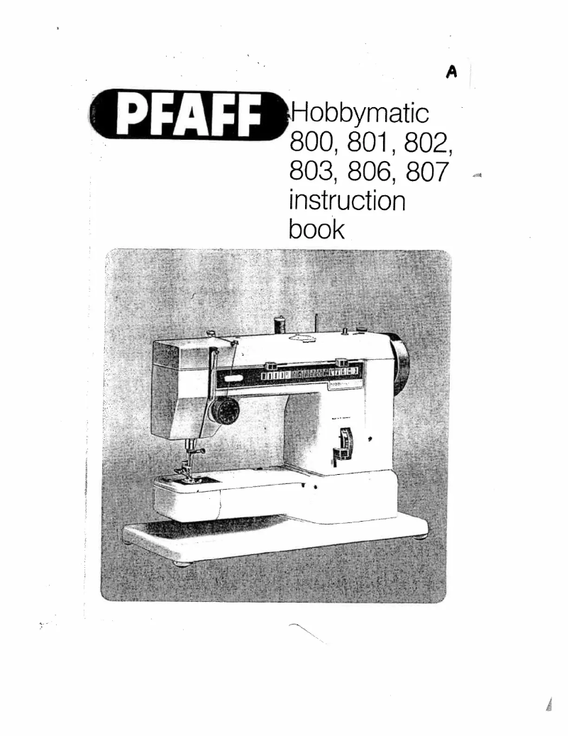 Página 1 del manual Manual de usuario Pfaff Hobby 808