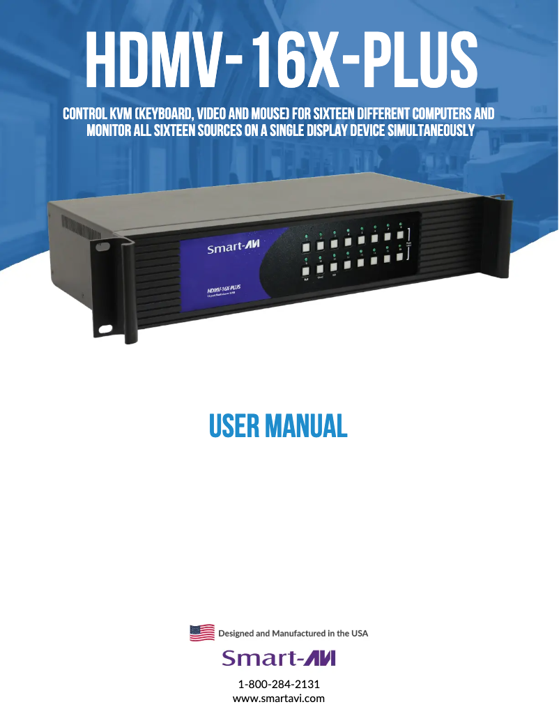 Imagen de la primera página del manual del dispositivo HDMV-16X-PLUS