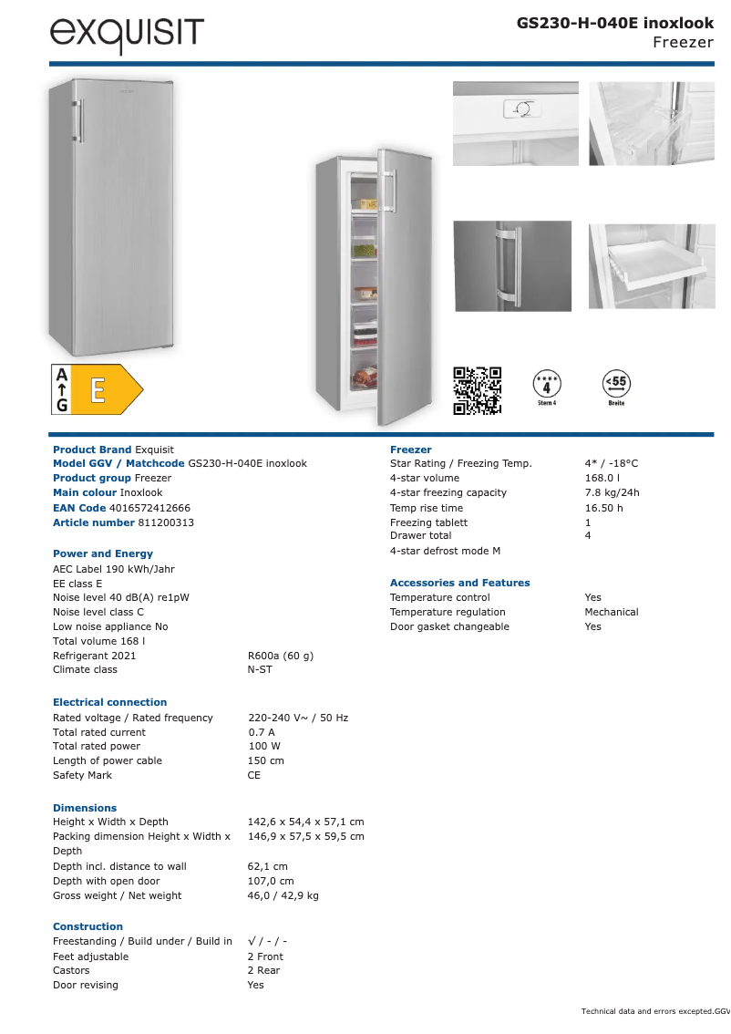 Imagen de la primera página del manual del dispositivo GS230-H-040E