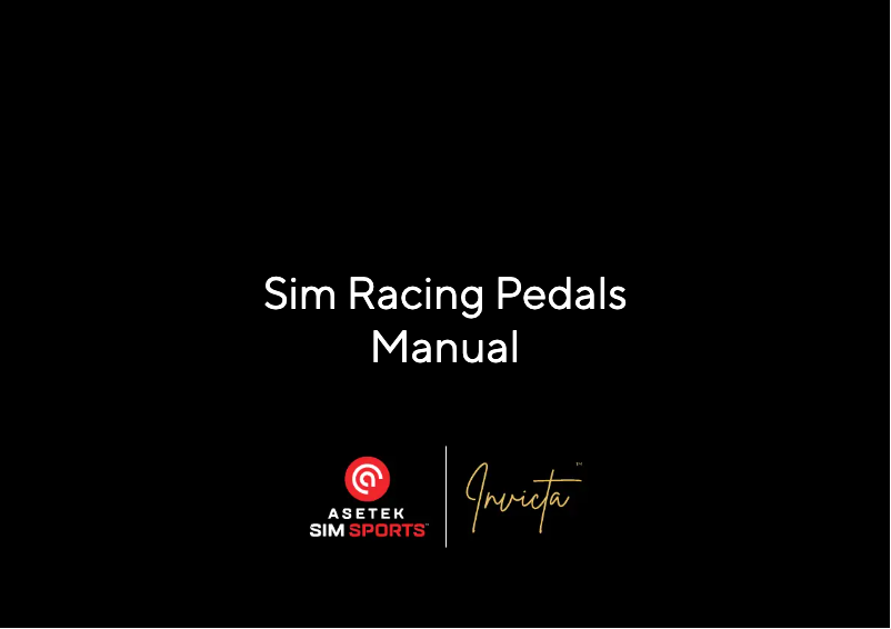 Página 1 del manual Manual de usuario Asetek Sim Racing Pedals