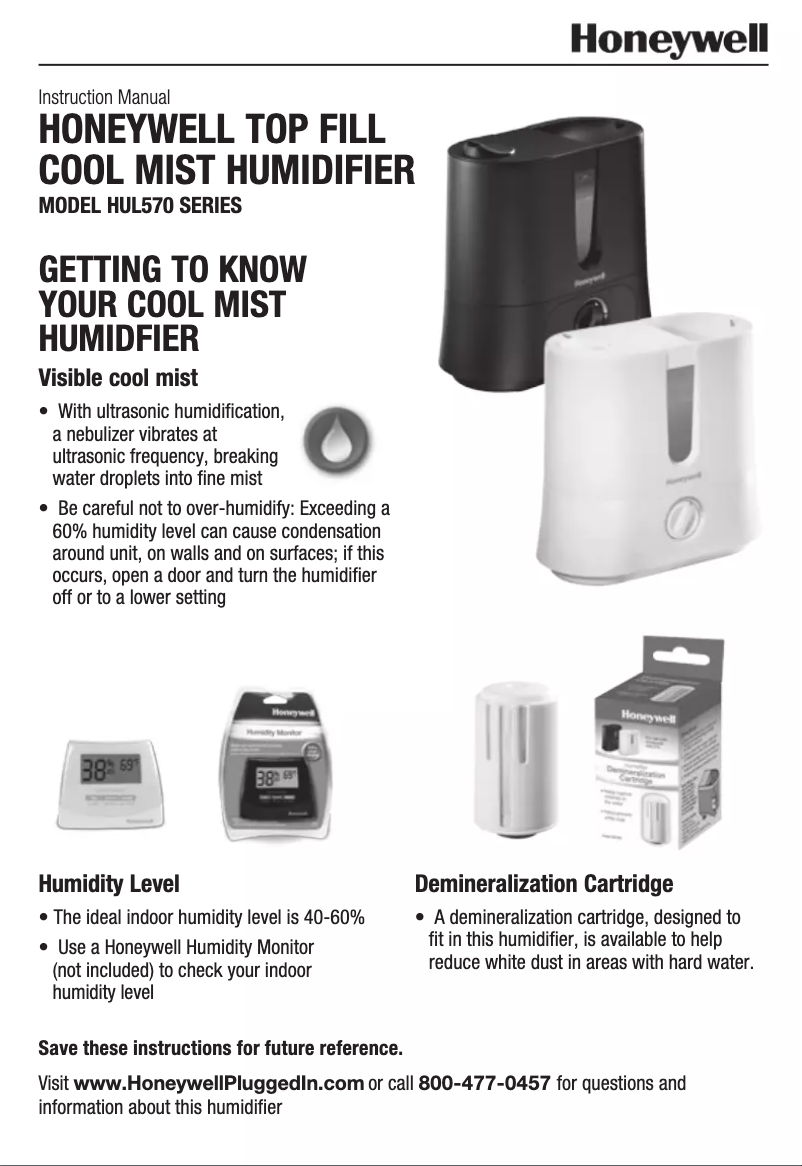 Página 1 del manual Manual de usuario Honeywell HUL570