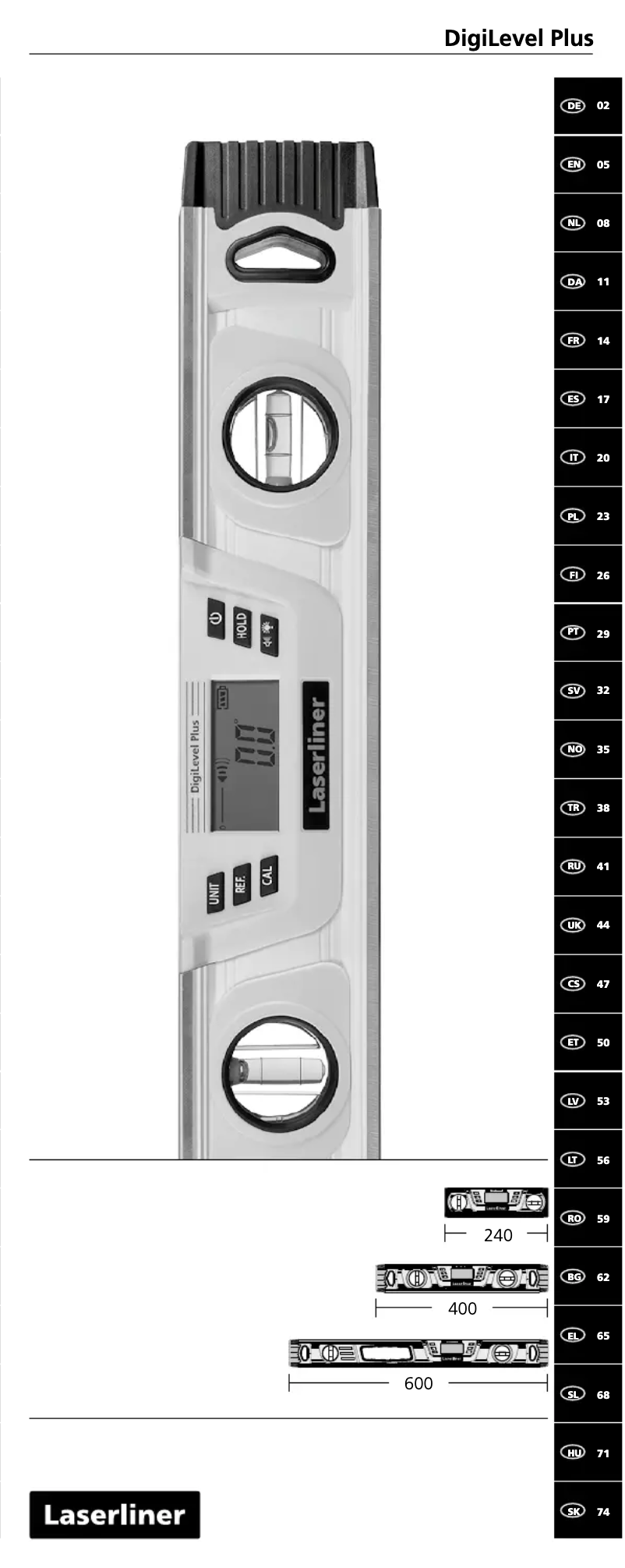 Página 1 del manual Manual de usuario Laserliner DigiLevel Plus