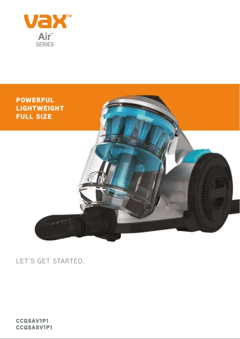 Imagen de la primera página del manual del dispositivo Air CCQSAV1C1