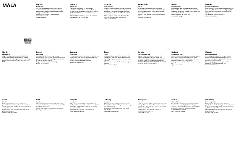Página 1 del manual Manual de usuario Ikea MÅLA 302.663.00