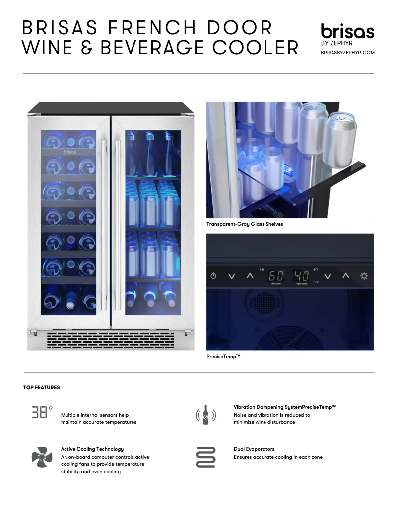 Página 1 del manual Ficha técnica Zephyr BWB24C32AG