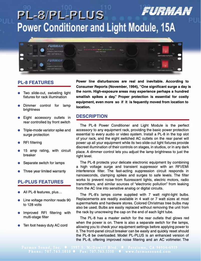 Imagen de la primera página del manual del dispositivo PL-8C E