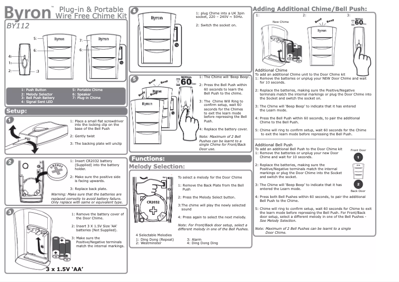 Imagen de la primera página del manual del dispositivo BY112