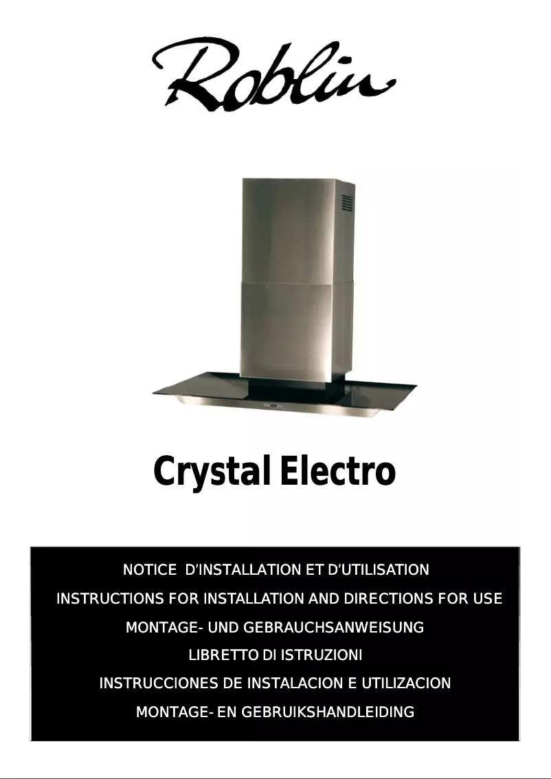 Imagen de la primera página del manual del dispositivo Crystal Electro