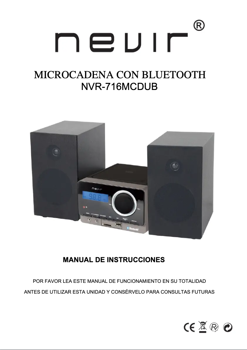 Página 1 del manual Manual de usuario Nevir NVR-716MCDUB