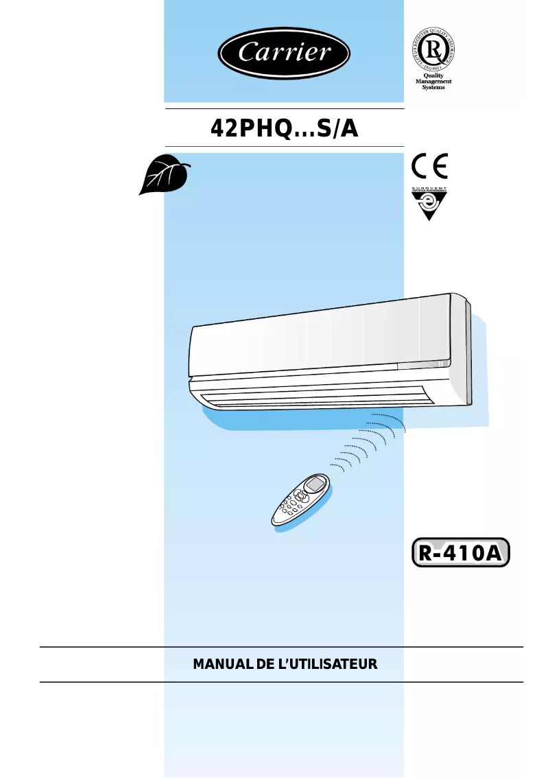 Página 1 del manual Manual de usuario Carrier 42PHQ018