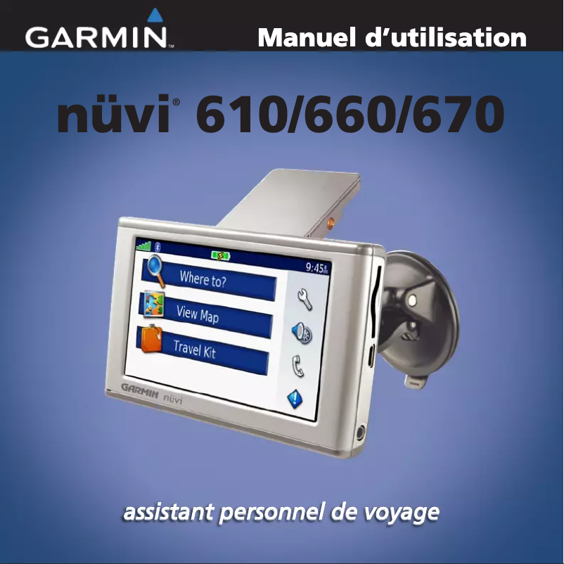 Imagen de la primera página del manual del dispositivo nüvi 610