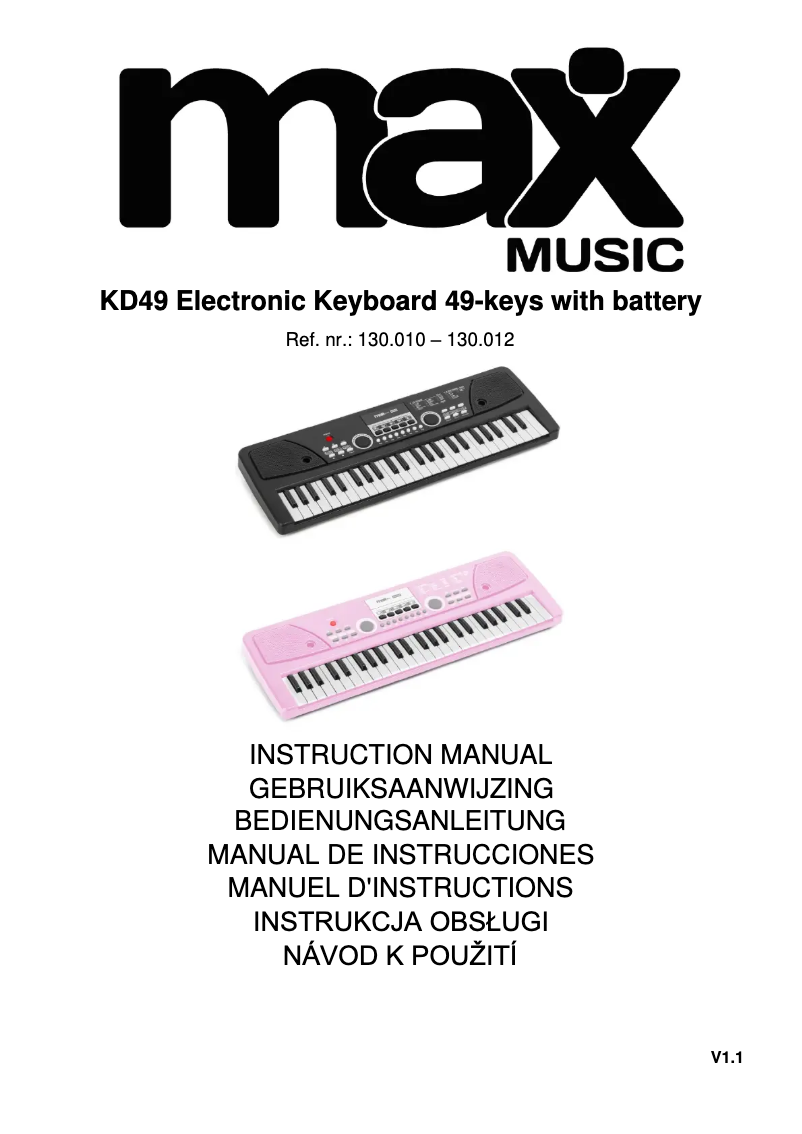 Página 1 del manual Manual de usuario MAX KD49