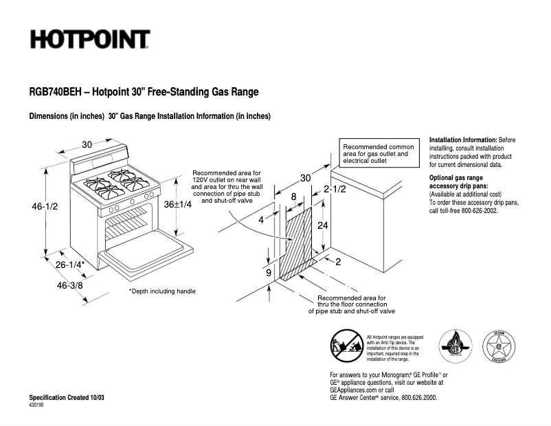 Imagen de la primera página del manual del dispositivo RGB740BEHWH