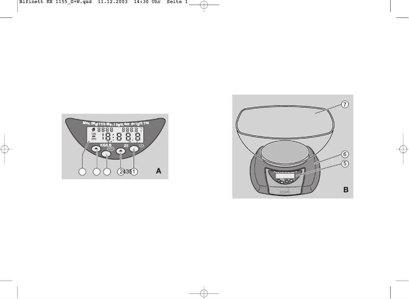 Página 1 del manual Manual de usuario Bifinett KH 1155