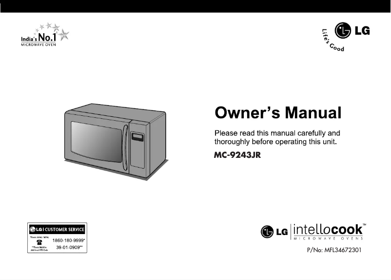 Página 1 del manual Manual de usuario LG MC-9243JR