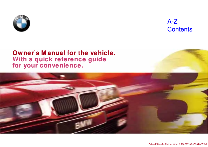 Página 1 del manual Manual de usuario BMW 318i (1998)