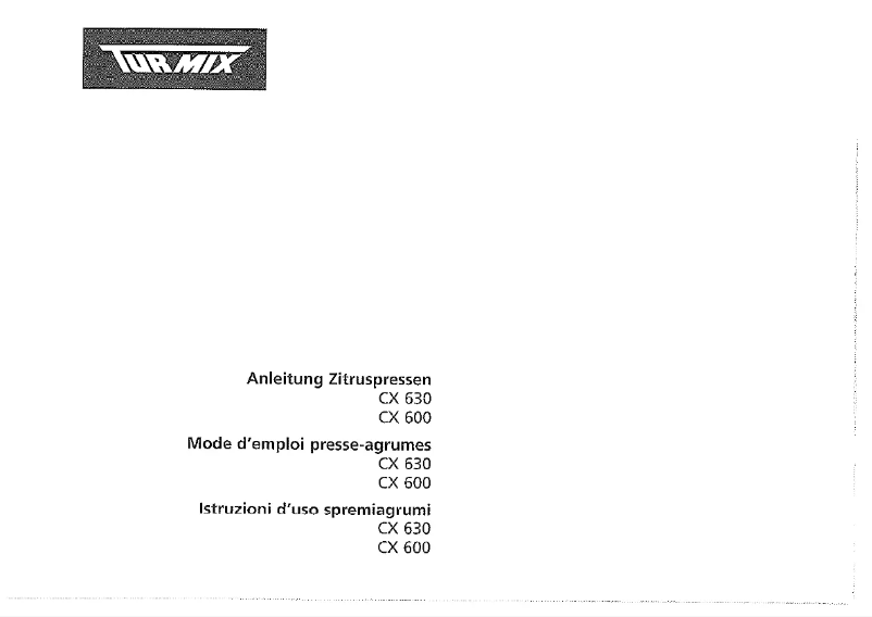 Imagen de la primera página del manual del dispositivo CX 600