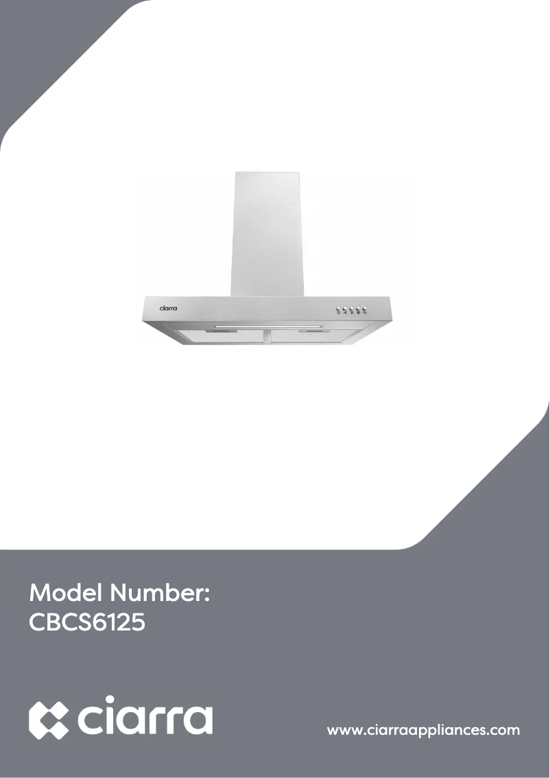 Imagen de la primera página del manual del dispositivo CBCS6125