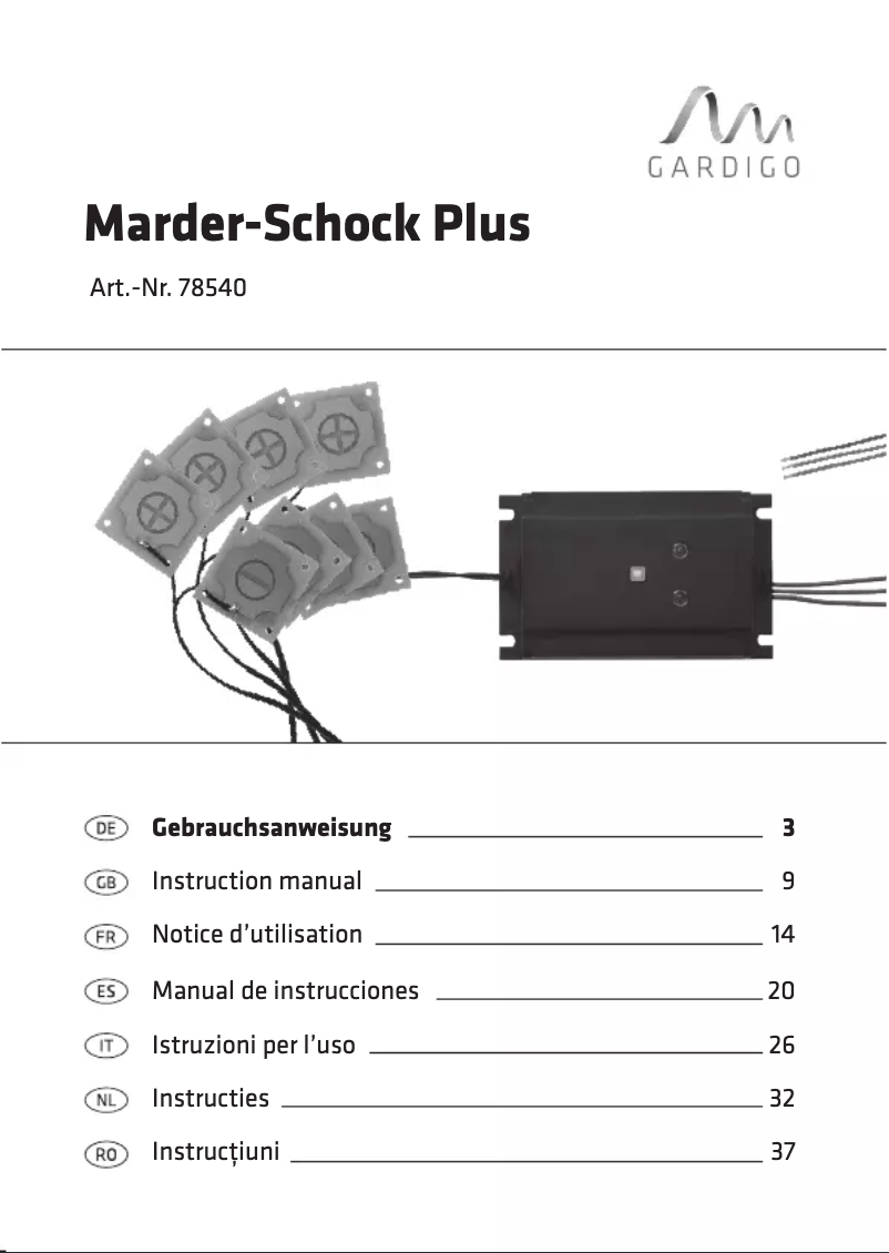 Imagen de la primera página del manual del dispositivo 78540