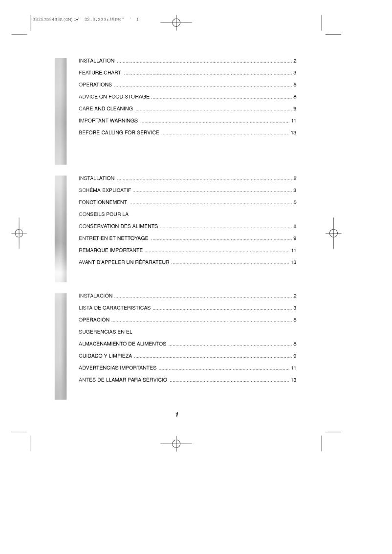 Imagen de la primera página del manual del dispositivo GC-039