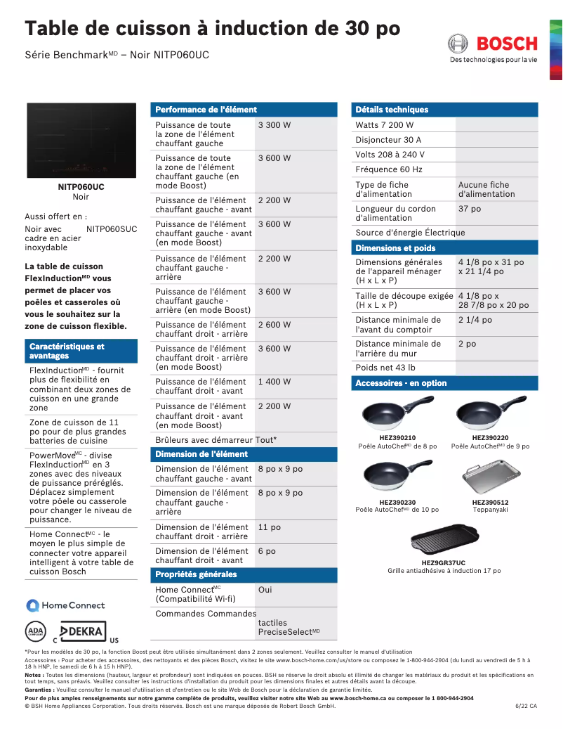 Página nº 1 - Ficha técnica Bosch NITP060UC