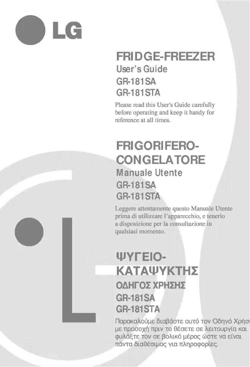 Página 1 del manual Manual de usuario LG CR-181SA