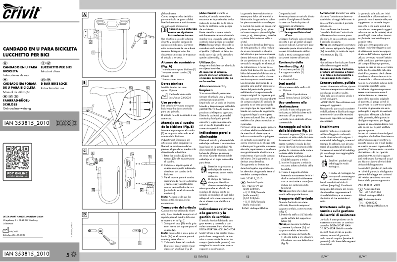 Imagen de la primera página del manual del dispositivo IAN 353815