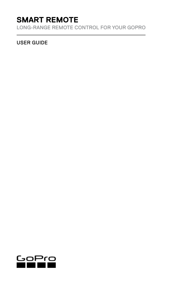 Imagen de la primera página del manual del dispositivo Smart Remote