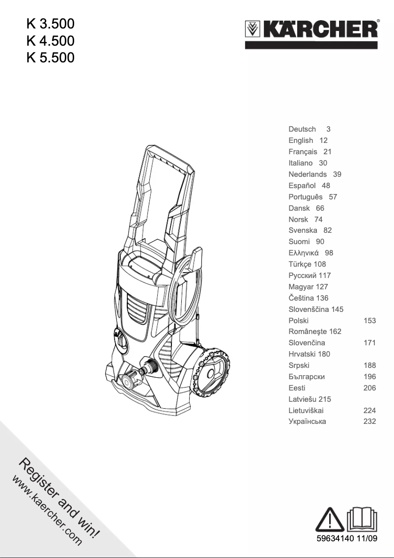 Página nº 1 - Manual de usuario Kärcher K 3.500