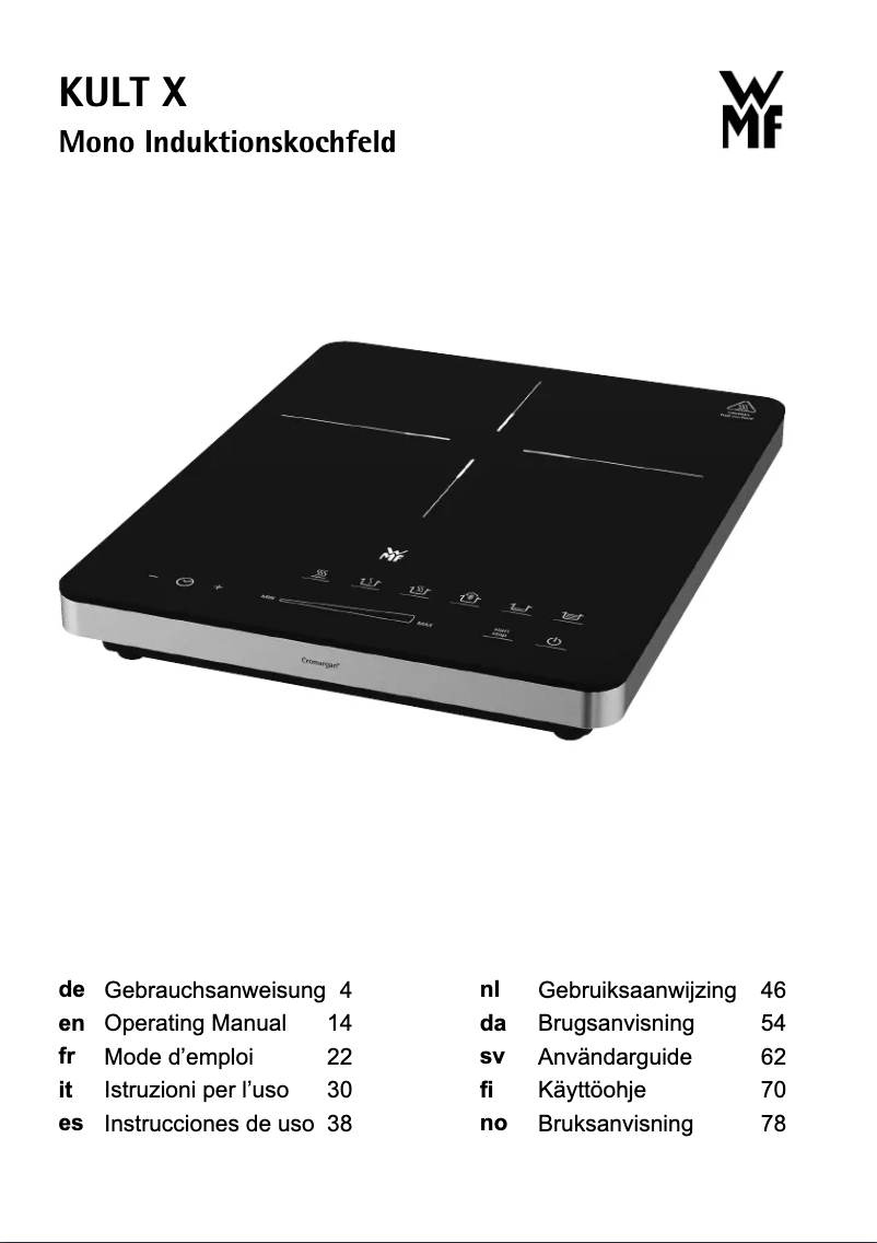 Imagen de la primera página del manual del dispositivo Kult X 04.1627.0011