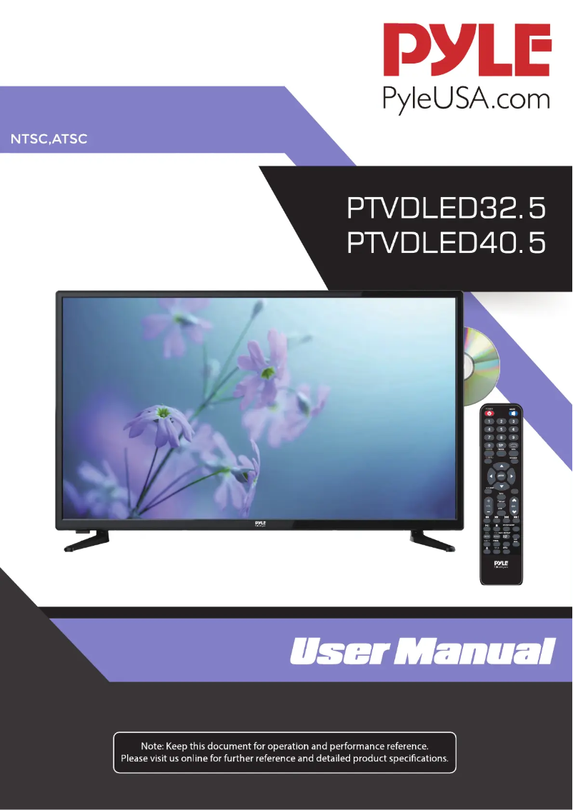 Página 1 del manual Manual de usuario Pyle PTVDLED40.5