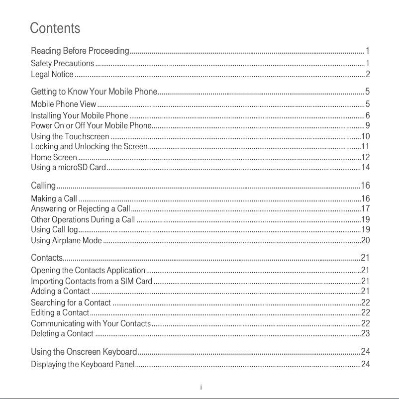 Página 1 del manual Manual de usuario T-Mobile Comet