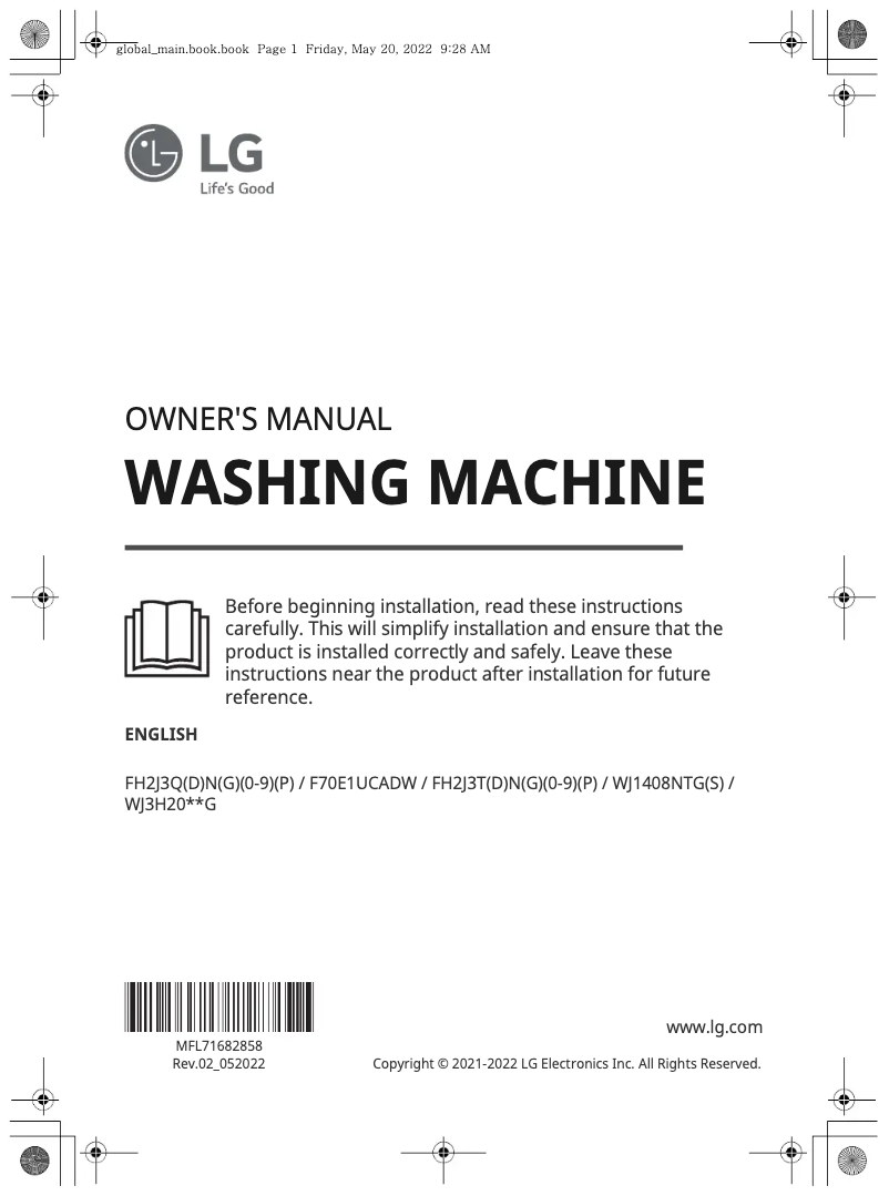Página nº 1 - Manual de usuario LG FH2J3QDNG0P