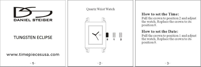 Página 1 del manual Manual de usuario Daniel Steiger Tungsten Eclipse