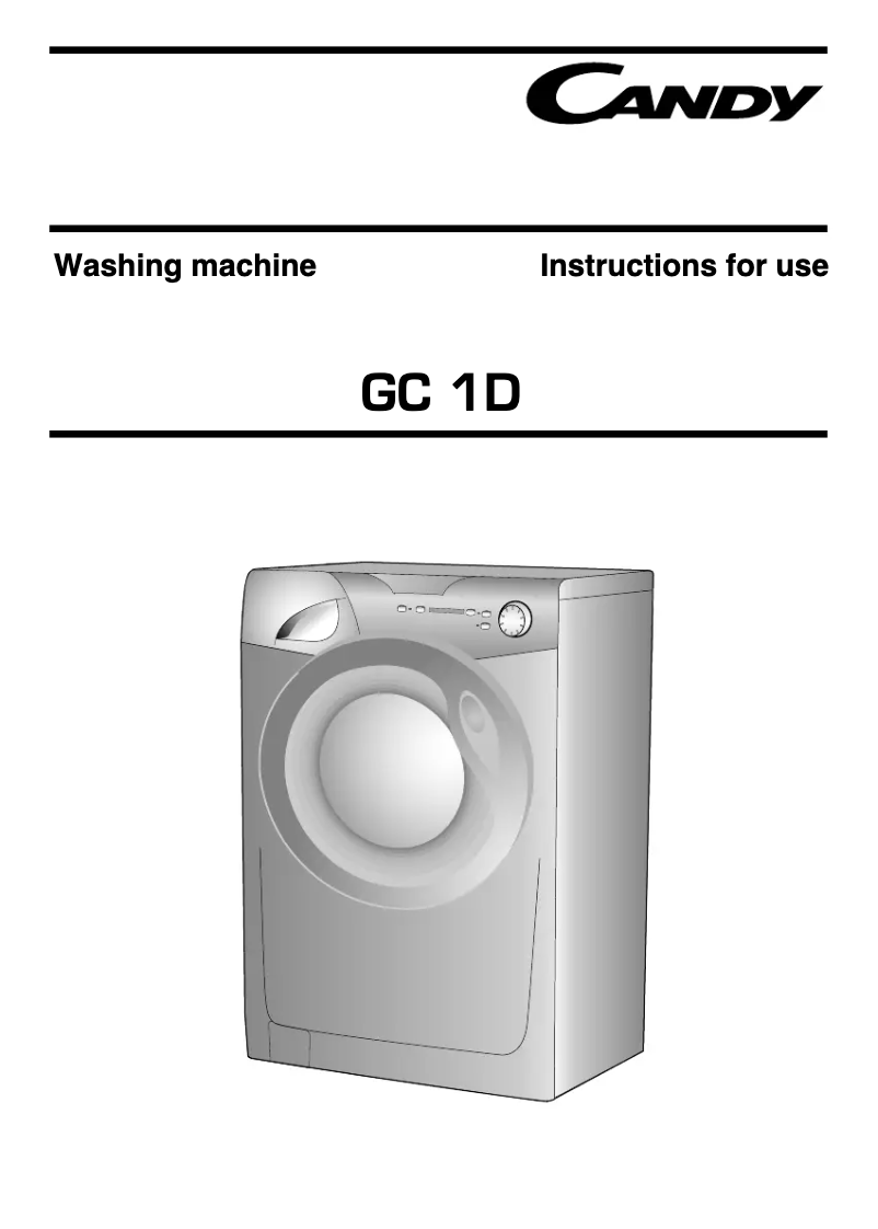 Página 1 del manual Manual de usuario Candy GC 1071D3-UK