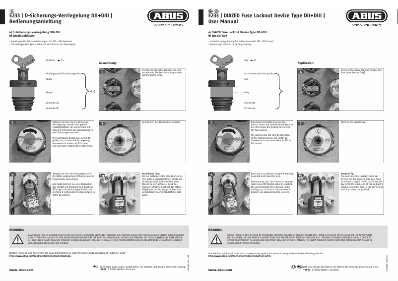 Imagen de la primera página del manual del dispositivo E233