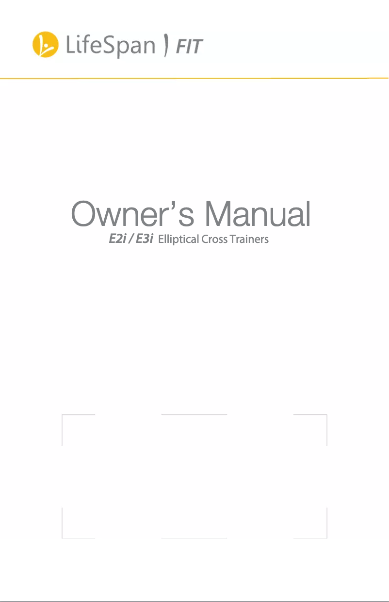 Página nº 1 - Manual de usuario LifeSpan E3i
